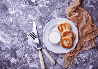 Sweet homemade cheese pancakes