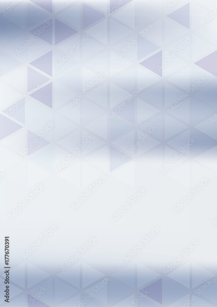 Poster Simple blue gray pattern textured by triangles. Abstract geometric background