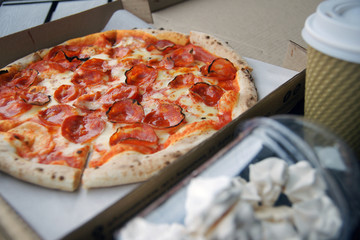 pepperoni pizza closeup