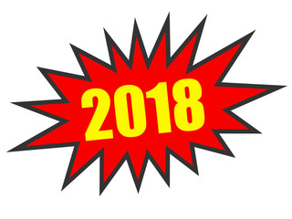 2018 New Year. Star.