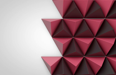 Abstract geometric background made from triangular pyramid shapes
