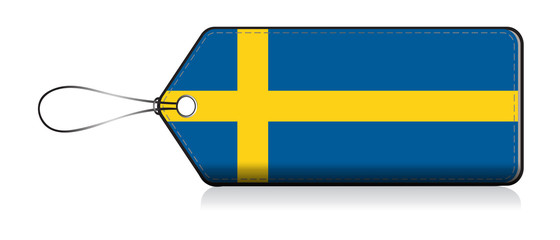 Swedish emoji flag, Label of  Product made in Sweden © VectorPart