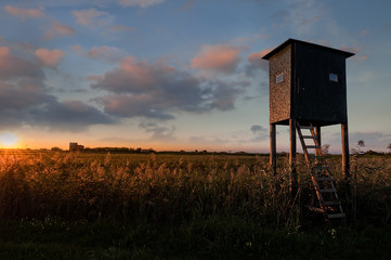 Hunter tower at sunset.