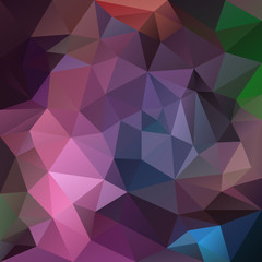 vector abstract irregular polygon background with a triangle pattern in purple, violet, pink, green and blue color