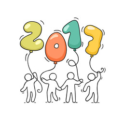 2017 Happy New Year background.