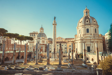 The Trajan's Forum in Rome, Italy.