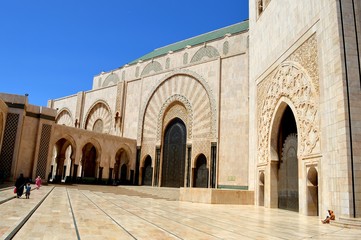 Fototapeta na wymiar Eastern architecture. Morocco building, Morocco architecture, colonnade