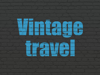 Obraz premium Travel concept: Vintage Travel on wall background