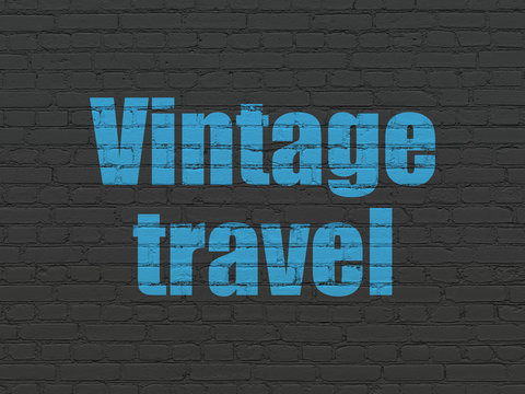Travel concept: Vintage Travel on wall background