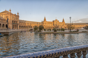 Seville - Spain and the Plaza de España 