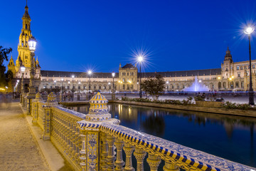 Fototapeta premium Seville - Spain and the Plaza de España 