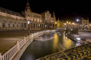 Fototapeta na wymiar Seville - Spain and the Plaza de España 