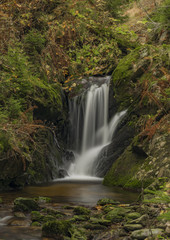 Fototapeta na wymiar Javori waterfall on Javori creek in Krkonose mountains