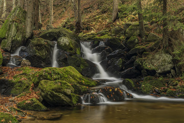 Obraz premium Waterfalls on river Cista in Krkonose mountains