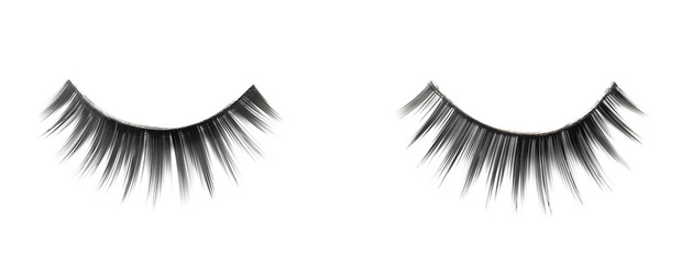 Obraz premium False eyelashes on white background