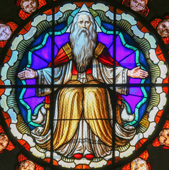 Stained Glass of God - Basilica of San Petronio, Bologna