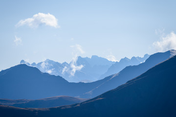 Tatra mountain peak view in Slovakia in sunny day