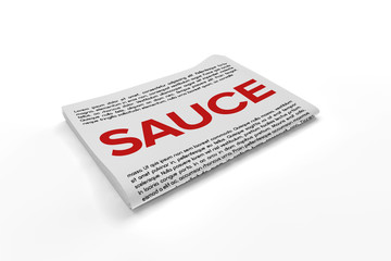 Sauce on Newspaper background