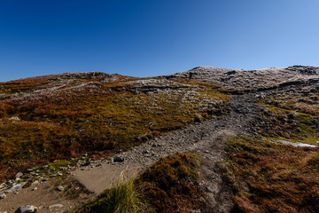 Tatra mountain peak view in Slovakia in sunny day