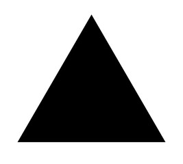 Triangle up arrow or pyramid flat vector icon for apps and websites