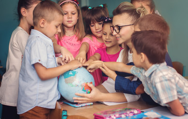 Fototapeta premium Education concept, schoolchildren, lesson