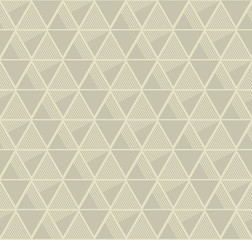 concept seamless pattern with pale mono-color geometry triangle. simple 3d illusion abstract geometry line motif for surface design