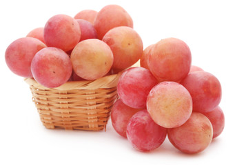 Organic red grapes