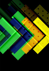 Color arrows on black background