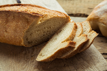 Organic homemade bread for breakfast.