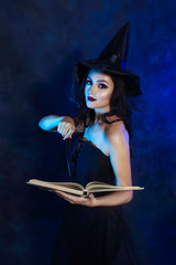 young woman with magic wand