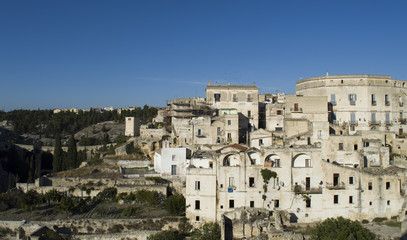 Fototapeta na wymiar Panorama of the city of Gravina in Puglia, in Italy