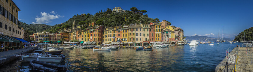 Fototapeta na wymiar Panoramic view of Portofino, LIgurian, Italy