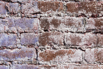 Vintage painted brick wall
