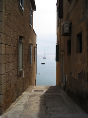 Fototapeta premium Boat in the distance