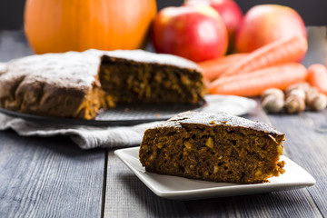 Carrot cake with pumpkin