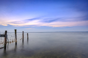 Sunset on the Grevelingenmeer, the biggest saltwater lake of Europe