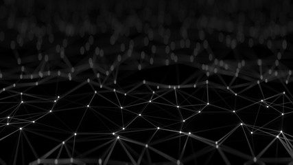Obraz premium Futuristic network connection concept rendered with DOF