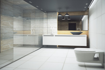 Bright  bathroom interior