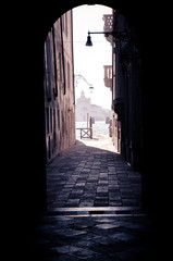 Darkness in a Little Street of Venice