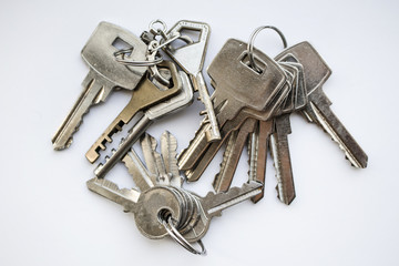 A bunch of door keys