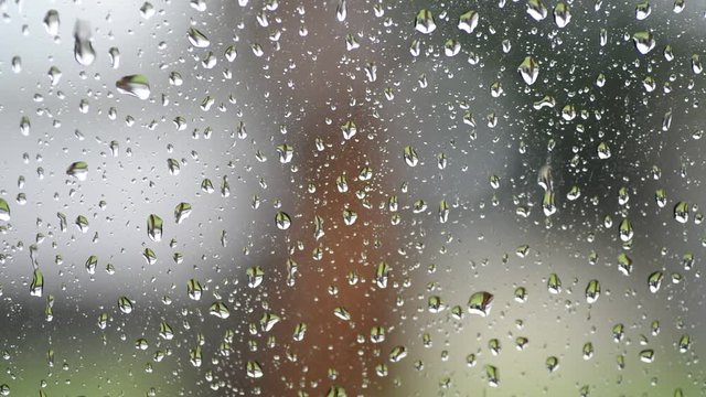 Raindrop in the  car window