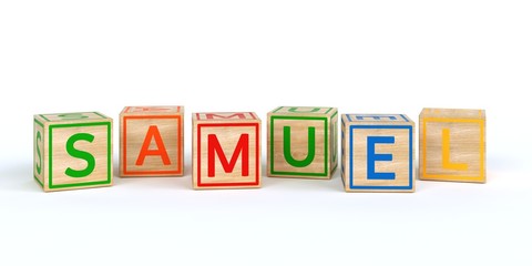 bunte Würfel Name - Samuel