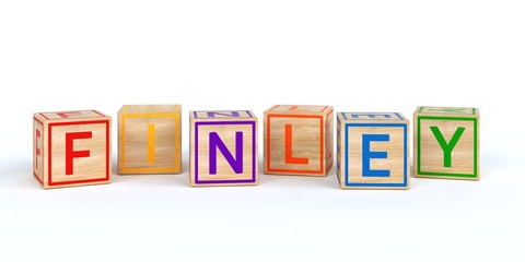 bunte W&uuml;rfel Name - Finley