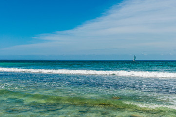Fototapeta na wymiar Beach Scene at Playa del Carmen, Quintana Roo, Mexico