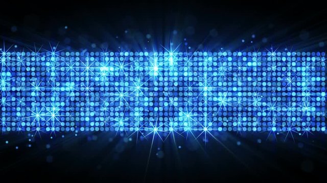 Light panel of glowing blue circles. Computer designed seamless loop absrtact nightlife background 4k UHD (3840x2160)
