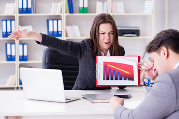 Business meeting between businessman and businesswoman