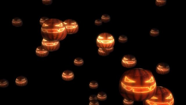 spooky halloween pumpkin face background