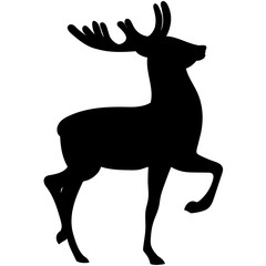 Vector Silhouette of Deer