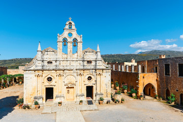 Fototapeta premium Arkadi Monastery situated at the southeast of Rethymnon, Crete, Greece