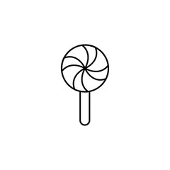 sucker lollipop candy line black icon